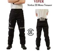 Waterproof Motorcycle Trousers VIPER VERTEX 2.0 Lined Mens CE Armoured Textile Fabric Motorbike Scooter Touring Commuter Urban Biker Pant