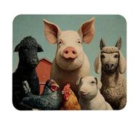 Waterproof Mouse Pad Custom Personalized Farm Animals Picture Mousepads Desk Pad 25x30cm for Office,Computer,Work