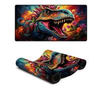 Waterproof Mousepad Fantasy Colorful Dinosaurs Extra Large Mouse Mat 30x60cm Keyboard Pad with Non Slip Base for Home Office Computer Laptop