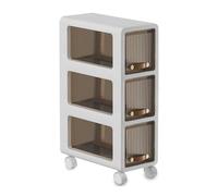 Waterproof Movable Bathroom Storage Cabinet - Space-Saving Plastic Organizer for Kitchen & Laundry Room - Ideal for Compact Spaces