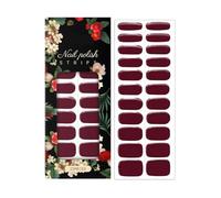 Waterproof Nail Decals, With Long Lasting Wraps, Date Red, Gel Nail Stickers, Halloween Fingernail Wraps, Long-Lasting Adhesive, For Halloween, Fall, Pedicure, Home, Decor
