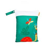 Waterproof Nappy Dry Wet Bag, Treer Reusable Cartoons Animal Pattern Hanging Double Zipper Nappy Bags for Baby Diaper Storage, Travel/Beach/Pool/Outdoor/Baby Cart (Tortoise)