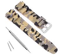 Waterproof Natural Resin Replacement Watch Band for Casio AQ- S800W SGW-300H MRW-200H AE-1200 W-800H W-735H (Camouflage Beige)