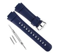 Waterproof Natural Resin Replacement Watch Band for Casio G-Shock G2900, G2900F, G2900BT (Navyblue/Silver Buckle)