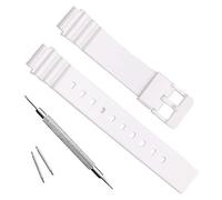 Waterproof Natural Resin Replacement Watch Band for Casio Women's LRW200H (White)