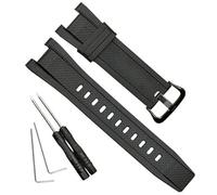 Waterproof Natural Resin Replacement Watch Strap for Casio GST-210 GST-W110 GST-W100 GST-S110 GST-S100 GST-B100 GST-S300 (Black Buckle)