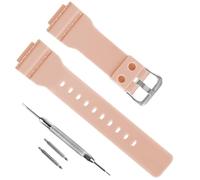 Waterproof Natural Resin Replacement Watch Strap for Women's Casio G-Shock GMA-S110 GMA-S120 GMA-S130 (Nude Pink)