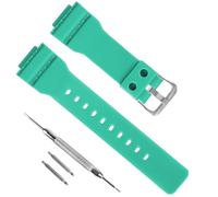 Waterproof Natural Resin Replacement Watch Strap for Women's Casio G-Shock GMA-S110 GMA-S120 GMA-S130 (Mint Green)