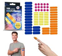 Waterproof Neon Plasters - 150PCs, Novelty Plasters for Kids and Adults, Coloured Plasters, Assorted Kids Plasters Breathable, First Aid Plasters Kit, Fun Plasters for Adults
