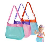 Waterproof Net Beach Tote - Breathable Mesh Bag, Sand Toy and Seashell Storage Organizer for Kids, Boys, Girls, Swimming, Travel, Camping, Outdoor Trips Vacation Daily Use Birthday Present