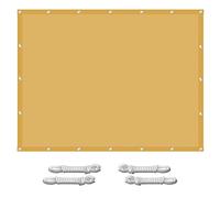 Waterproof ning Canopy 1x1.2m - PES Polyester Outdoor e with 4 x 1.5m Ropes for Garden Patio Yard Par - Cream Color Sun Protect
