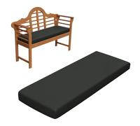 Waterproof Non Slip 5cm Thick Outdoor Bench Cushion Dark Grey Ideal for Garden & ill Seating 125x35cm Comfortable Seat Pad for Patio Chairs