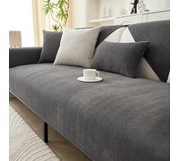 Waterproof Non Slip Herringbone Chenille Couch Cover Pet Friendly Fur Protector Gray Anthracite 90x120cm Ideal for Protecting Your Sofa from Pets