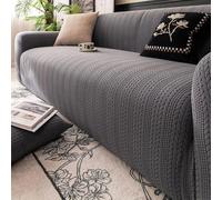 Waterproof Non-Slip Sofa Cover for 1/2/3/4/5 Seater, Elastic Couch Protector, Pet-Friendly Slipcover, Universal Fit Grey (305cm-360cm), Cat & Dog Proof