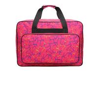 Waterproof Nylon Sewing Machine Tote Bag Sewing Machine Storage Bag Travel Portable Sewing Machine Hand Bags Carrying Case w/Pockets & Handle for Most Standard Sewing Machines & (S,Hot Pink)