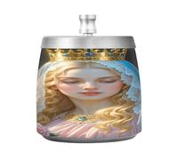 Waterproof Outdoor Ashtray with Lid Cigarettes Cigar Ash holder for Smoker Decorative Smoking Ash Tray for Home Patio Décor Noble Lady Flowers