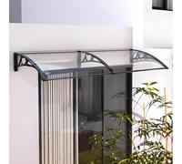 Waterproof Outdoor Awning for Patio - 60x180cm Clear Canopy for Shade & Rain Protection Perfect Door & Window Cover for Balcony & Garden Use