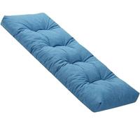 Waterproof Outdoor Bench Cush 100x50cm, 8cm Thick Seat Pad for Garden Sofas & Benches, Slish Blue Color, table Patio Fur Accessory