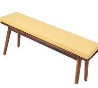 Waterproof Outdoor Bench Cush 160x50x5cm, Patio Long Seat Pad for Garden Fur, Replacement Chair Cush, Yellow Color, Ideal for 120/110/100/150cm Benches