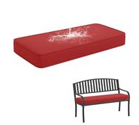 Waterproof Outdoor Bench Cushion 100x40x5cm - High-Density Foam Non-Slip Base Red - Perfect for Garden Patio Balcony - Ultimate Comfort Seating Solution