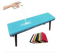 Waterproof Outdoor Bench Cushion 2/3 Seats, Non-Slip Garden Pillow with Ties for Swing and Lounger, Thick Blue Cushion, 190x60x5cm, Indoor/Outdoor Use