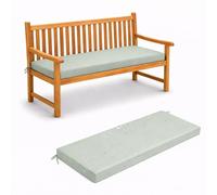 Waterproof Outdoor Bench Cushion 5 cm Thick Non-Slip Removable Washable Seat Pad with Adjustable Tie Straps for Garden Bench Patio Balcony Indoor and Outdoor Seating,light gray,100x45x5cm