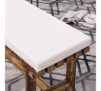 Waterproof Outdoor Bench Cushion 5cm Thick for Garden Bench or Swing 2/3 Seater (260x40cm White) - Comfortable Patio Seat Pad