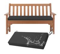 Waterproof Outdoor Bench Cushion 8cm Thick Non-Slip Seat Pad with Tubular Pattern Comfortable Garden Furniture Cushion for Swing Dark Gray 200x55x8cm