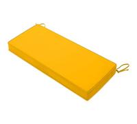 Waterproof Outdoor Bench Cushion Replacement Pad for Patio Furniture Garden Sofa Pillow with Ties Yellow 124x46x8cm Perfect for Porch & Backyard Decor