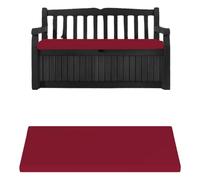 Waterproof outdoor Bench Cushion Seat Pad different sizes to replace Iceni Keter, Eden Storage Box, custom benches & swings.128x50,120x50,100x40,140x45,122x40, 10x47 (Burgundy, 110 x 45 x 6cm)