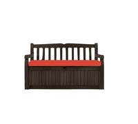 Waterproof outdoor Bench Cushion Seat Pad different sizes to replace Iceni Keter, Eden Storage Box, custom benches & swings.128x50,120x50,100x40,140x45,122x40, 10x47 (Orange, 120 x 50 x 6cm)