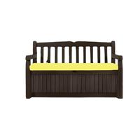 Waterproof outdoor Bench Cushion Seat Pad different sizes to replace Iceni Keter, Eden Storage Box, custom benches & swings.128x50,120x50,100x40,140x45,122x40, 10x47 (Yellow, 128 x 50 x 6cm)