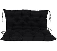 Waterproof Outdoor Bench Cushions with Backrest - 2 or 3 Seater Recliner Replacement Pads with Straps for Garden Porch Patio Swing - Dark Red 120x100x10cm