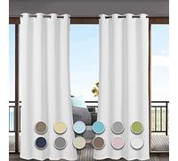 Waterproof Outdoor Blackout Curtain 200x210cm | Sunshade for Balcony, Garden, Gazebo | Grommeted External Door Curtain | 1 Piece Privacy & Light Blocking Solution