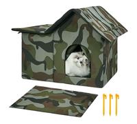 Waterproof Outdoor Cat Bed | Warm Shelter for Cats with Large Winter Shelter Pets | For Garden Balcony Apartment Travel Patio Camping Beach