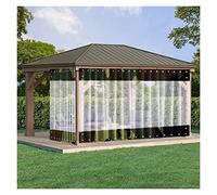 Waterproof Outdoor Clear Curtains with Sun Protection 0.5mm Thick Partition Side Curtains with Eyelets 1.2x2.5m/3.9x8.2ft - Perfect for Patios and Decks