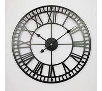 Waterproof Outdoor Clock Garden Clocks, Retro Roman Numeral Outdoor Wall Clock Simplicity Iron Art Outdoor Clocks Battery Operated Silent Outside Clocks 40