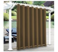 Waterproof Outdoor Curtain Grommet Top & Bottom Sunlight Blocking Window Treatment Drapes Blackout Curtains for Bedroom Living Room Cabana Gazebo Patio Porch,2 PCS,103 * 100 inch（W*L）