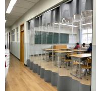 Waterproof Outdoor Curtain Rail with Removable Panels for Garage Adjustable Size W 3.5 x H 4.4m (11.5 x 14.4ft) - Perfect for Workshops and Outdoor Spaces