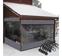 Waterproof Outdoor Curtain with Grommets - Gray Side Panel for Pergolas Patios & Gardens - H2.2m x L3.5m - Perfect for Privacy Sun Protection & Weather Resistance