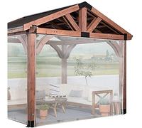 Waterproof Outdoor Curtains 0.5mm Thick Fabric with AntiRust Grommets Perfect for Pergolas Patios and Pavilions Size 3.2 x 2.5m Enhance Your Outdoor Space!