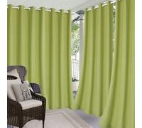 Waterproof Outdoor Curtains 2-Pack Grommet Privacy Sunshade for Garden Balcony Patio - Light Blocking Drapes in Fruit Green 264x183cm
