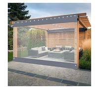 Waterproof Outdoor Curtains Transparent PVC Windproof Patio Curtains for Balcony & Gazebo 650 g/m² Size: 2.4 x 1.5 m Perfect for Terrace & Outdoor Spaces