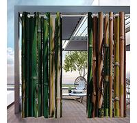 Waterproof Outdoor CurtainsThermal Insulated Blackout Panels for Patio & PorchUV Blocking Grommet Curtains 2 Pack for Privacy & Energy Efficiency