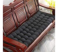 Waterproof Outdoor Cushion 8cm Thick Garden Bench or Chaise Lounge Pillow Indoor & Outdoor Use 120x48cm for 2-3 Seater Sofa Black Bench Cushion