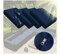 Waterproof Outdoor Cushion Covers Set of 2/4/6 Breathable Throw Pillows for Chairs Sofa Office Bedroom - Navy Blue 50x55cm (4PCS)