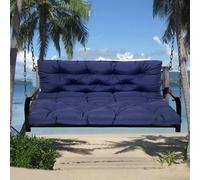 Waterproof Outdoor Cushion for 3-Seater Hollywood Swing Garden Bench Pad with Backrest Dark Blue 100x100x10cm Ideal for Patio Furniture & Comfortable