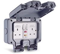 Waterproof Outdoor Double Pole Switched Socket Box Electrical External Safe Plug