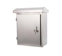 Waterproof Outdoor Electrical Junction Box Steel Enclosure with Recessed Lock Key & Mounting Plates Ideal for Content Installation Silver (30x25x16cm)