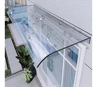 Waterproof Outdoor Front Door Canopy - UV Protection Rain Shelter for Balcony & Window - Durable Polycarbonate Roofing - Transparent 40x100cm (15.7"x39")